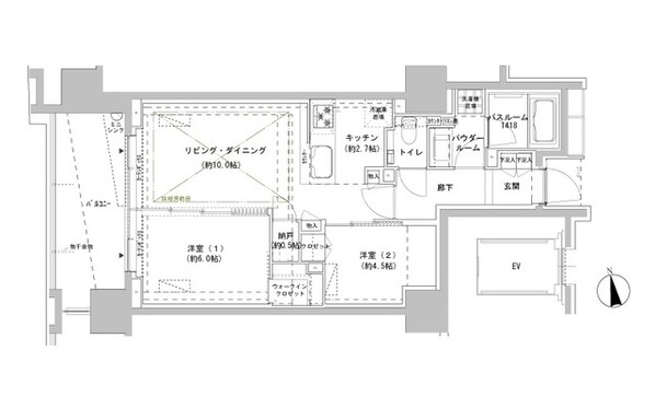 パークスフィア牛込神楽坂の物件間取画像